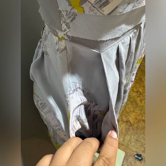 Anthropologie Twinkle By Wenlan Mini Y2K Retro Sleeveless Silk Pocket Dress Sz2 - Picture 4 of 15